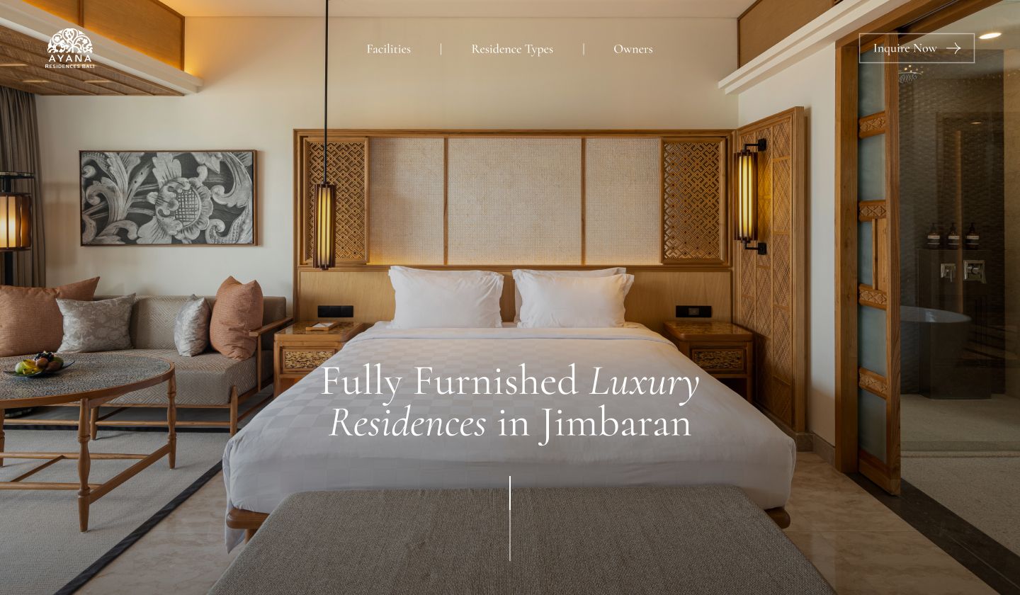 Ayana Residences Website by Fleava - Bali, Jakarta & Singapore Digital Agency