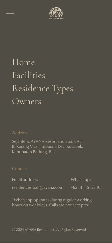 Ayana Residences — Fleava - Bali, Jakarta & Singapore Digital Agency