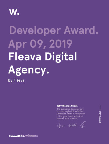 Awwwards Developer Award — Fleava Digital Agency